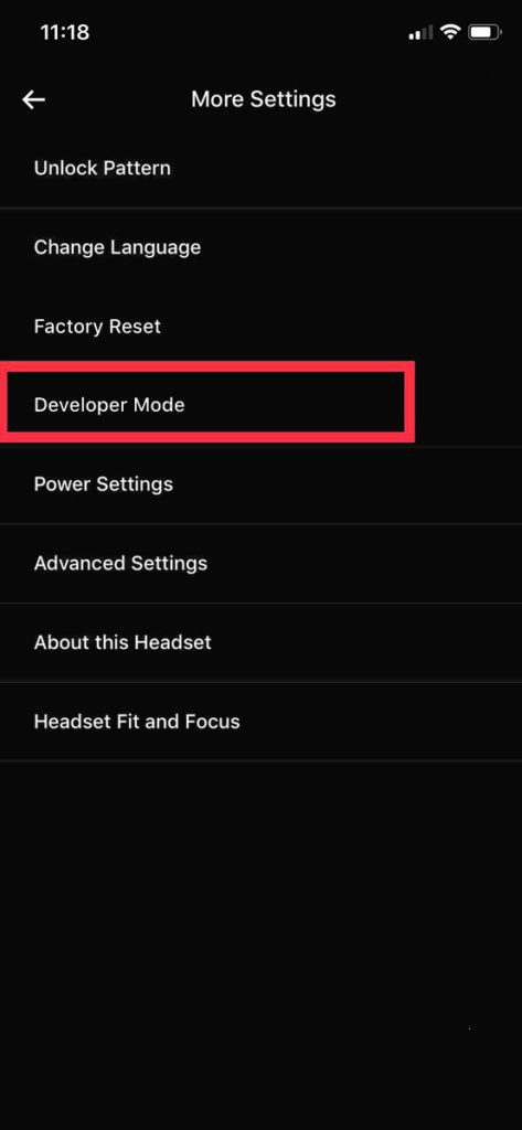 Oculus Developer Mode 2